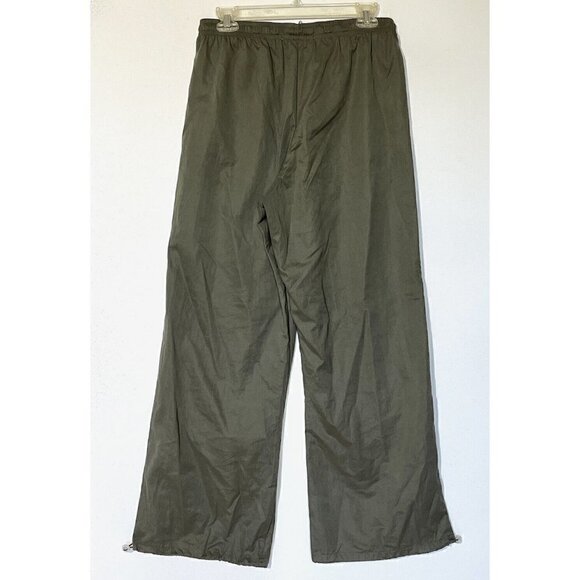 ZARA Grupo Inditex Khaki Olive Green Wide Leg Cargo Baggy Pants Trousers - Picture 6 of 10